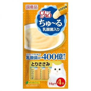 CIAO CIAO 肉泥 貓零食 乳酸菌 雞肉肉醬 14g 4本入 14g 正面圖