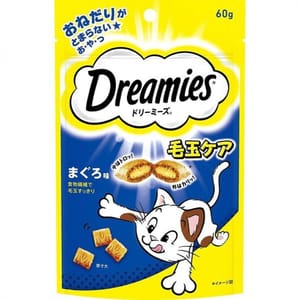 日本Dreamies 日本Dreamies 護齒夾心酥 毛玉配慮金槍魚片味 60g 60g  正面圖