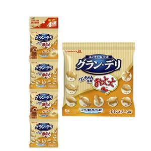 Unicharm Unicharm 狗零食 日本三星銀匙 狗仔餅 雞肉及奶酪 6g 4本入 6g  正面圖
