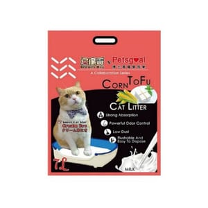 PETSGOAL PETSGOAL X 忌廉哥 玉米 豆腐貓砂 原味 7L 7L 正面圖