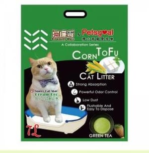 PETSGOAL PETSGOAL X 忌廉哥 玉米 豆腐貓砂 綠茶 7L 7L 正面圖