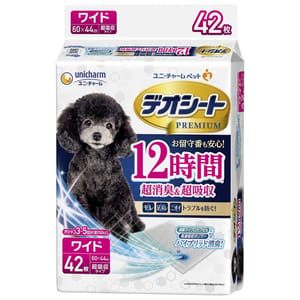 Unicharm Unicharm 寵物尿墊 狗尿墊 狗尿片 日本 Premium 超消臭超吸收增量裝 寵物尿墊 [44*60 XL碼 42枚]   正面圖