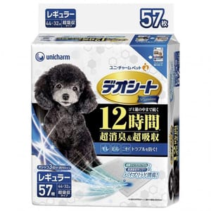 Unicharm Unicharm 狗尿墊 狗尿片 日本 Premium Regular 超消臭超吸收 寵物尿墊 [44*32 L碼 54枚]   正面圖
