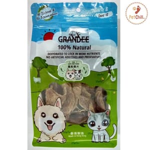 GRANDEE GRANDEE 香港製造 天然風乾小食 純雞肉片 50g 50g 貓犬用 正面圖