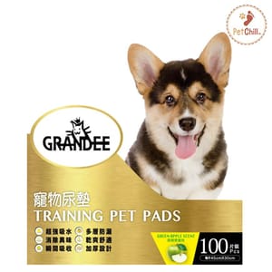 GRANDEE GRANDEE 寵物尿墊 狗尿墊 狗尿片 青蘋果味 [45*30 S碼 1.5呎 100枚]   正面圖