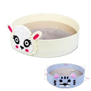 瓦楞紙貓窩 瓦楞紙貓窩 白綿羊   正面圖