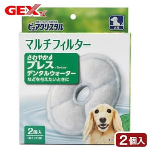 日本GEX 日本GEX 犬用水機過濾片替換裝 2片裝  犬用 正面圖