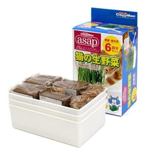 日本CattyMan 日本CattyMan ASAP 生野菜貓草 6回份量   正面圖