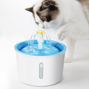 花朵噴泉流水 花朵噴泉流水 飲水機 電動循環寵物飲水器 正面圖
