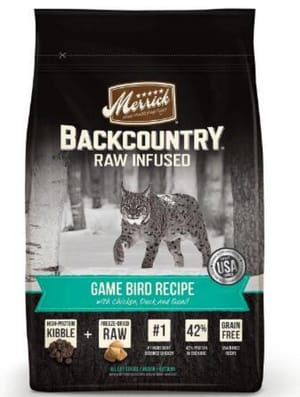 Merrick Merrick BACKCOUNTRY GAME BIRD RECIPE 麻利無穀物天然成貓糧 獵鳥配方 10lb 10lb 正面圖