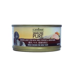 CANIDAE CANIDAE 咖比 PURE 狗罐頭 雞肉牛肉番薯及青豆 Chicken & Beef Stew with Sweet Potatoes & Green Beans 70g 70g 正面圖