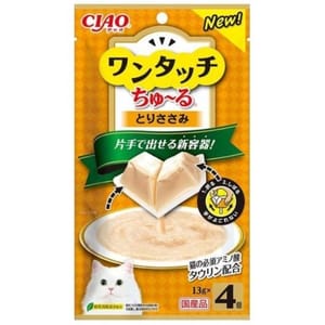 CIAO CIAO 貓零食 日本One Touch 肉泥杯 雞肉醬盒 14g 4本入 14g 正面圖