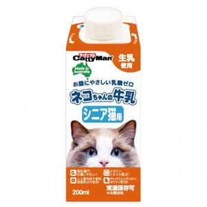 日本CattyMan 日本CattyMan 高齡貓用牛乳牛奶 200ml 200ml 貓用 正面圖