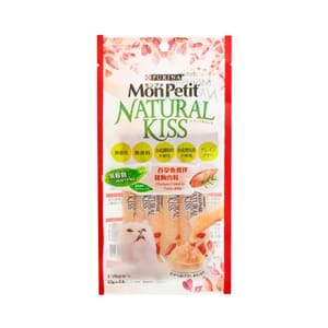 MonPetit MonPetit Natural Kiss 貓肉泥 吞拿魚醬伴雞胸肉粒 10g 10g 正面圖