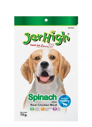 Jerhigh Jerhigh 狗小食 Spanish 菠菜條 70g 賞味期限2025.5月 70g 正面圖
