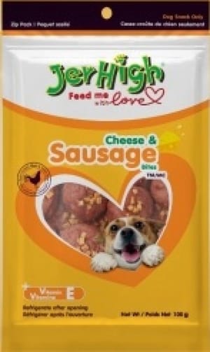 Jerhigh Jerhigh 狗小食 Sausage 芝士雞球 100g 100g  正面圖