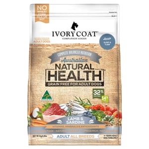 Ivory Ivory Coat 狗糧 羊肉和沙丁魚成犬配方 Lamb & Sardine 13kg 13kg 正面圖