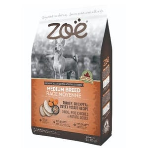 ZOE ZOE 狗糧 火雞配鷹咀豆及甜薯 成犬益生菌腸道活化配方ZO927 11lbs 11lb 正面圖