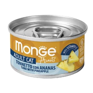 Monge FRUITS Cat Canned Food Recipe with Tuna & Flakes with Pineapple for Adult 80g (MO3277) pet shop