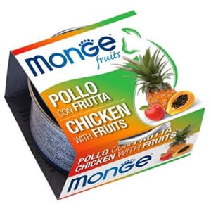 Monge Monge 貓罐頭 清新鮮果系列 成貓配方 雞肉雜果 80g 80g 正面圖