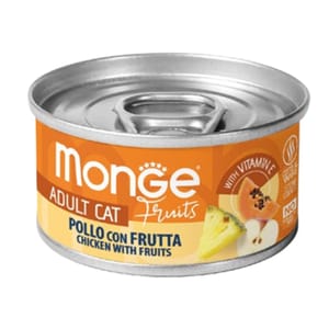 Monge FRUITS Cat Canned Food Recipe with Chicken & Flakes with Fruits for Adult 80g (MO3376) pet shop