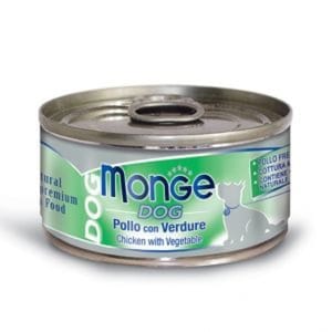 Monge Monge Natural 真肉絲狗罐 雞肉蘿蔔 95g 95g 正面圖