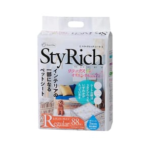 日本StyRich 日本StyRich Wide 花香味寵物尿墊 狗尿墊 狗尿片 [34*44 S碼 88枚]   正面圖