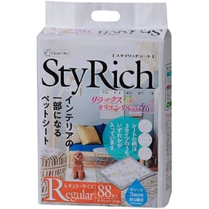 日本Clean 日本Clean one StyRich Wide 花香味寵物尿墊 狗尿墊 狗尿片 [44*34 S碼 88枚]   正面圖