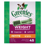 Greenies Greenies 狗零食 WM Petite 體重管理潔齒骨 迷你犬用 45支 27oz 27oz 犬用 正面圖