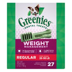 Greenies Greenies 狗零食 WM Regular 體重管理潔齒骨 標準犬用 27支 27oz 27oz 犬用 正面圖