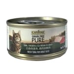 CANIDAE CANIDAE 咖比 PURE 貓罐頭 白身吞拿魚+雞肉及鯛魚 70g 70g 正面圖
