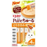CIAO CIAO 肉泥 貓零食 Churu Pure 無添加雞肉肉醬 14g 4本入 14g  正面圖