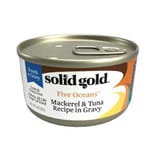 Solid Solid Gold 素力高 無穀物貓罐頭 鯖魚吞拿魚 3oz 3oz 正面圖