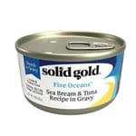 Solid Solid Gold 素力高 無穀物貓罐頭 鲷魚吞拿魚 3oz 3oz 正面圖