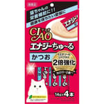 CIAO CIAO 肉泥 貓零食 2倍強化 高能量鰹魚雞肉醬 14g 4本入 14g  正面圖
