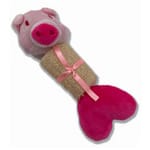 Billipets Billipets 狗玩具 絲瓜絡綿繩發聲玩具 豬 18cm   正面圖