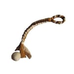 TRUST TRUST ME 狗玩具 勒力運動長織繩 啡色 57cm   正面圖