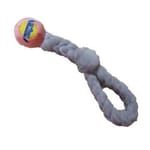 TRUST TRUST ME 狗玩具 勒力運動短球繩 室內用 細碼 灰色 30cm   正面圖