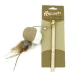 Billipets Billipets 逗貓棒 天然木製貓棒 貓波 40cm 正面圖