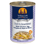 WeRuVa WeRuVa 狗罐頭 經典系列 無骨去皮雞胸肉+雞蛋+火腿 Bed & Breakfast 400g 400g  正面圖