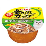 CIAO CIAO 貓罐頭 日本金湯鰹味杯 金槍魚.銀魚味 70g 70g 正面圖