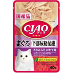 CIAO CIAO 貓濕糧 日本防尿石軟包系列 金槍魚・扇貝味 40g 40g 正面圖