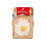 日本Wan 日本Wan Wan Breakfast 狗狗玩具 煙肉太陽蛋厚多士 一個入 正面圖