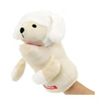 日本Bonbi 日本Bonbi ILOVEPETS Animal Mitten LoveDog 狗狗手偶玩具 白色貴婦狗 一個入   正面圖