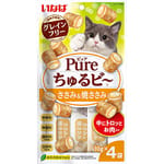 CIAO CIAO 貓零食 日本 Pure Chiu 天然軟心零食粒 純雞柳味 10g 4袋入 10g  正面圖
