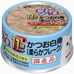 CIAO CIAO 貓罐頭 肉泥貓罐頭 11歲以上 白身鰹魚 75g 75g 正面圖