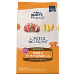 Natural Natural Balance 狗糧 L.I.D. 無穀系 鴨肉甜薯 成犬配方 細细粒 12lb 12lb  正面圖