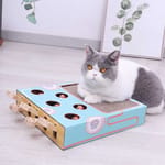 HelloDOG HelloDOG 玩具嚴選 雙倍瘋狂 貓咪瘋狂打地鼠+貓抓板 二合一貓玩具   正面圖