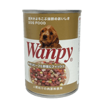 Wanpy Wanpy 狗罐頭 角切牛肉+菜+魚配方 375g 375g  正面圖