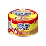 Unicharm Unicharm 貓罐頭 日本三星銀匙 13歲高齡貓用 吞拿魚+鰹魚 70g 70g 貓用 正面圖